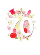 Verjaardagskaart 70 jaar bloemen